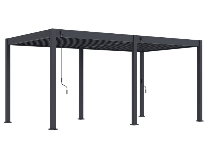 Orion Premium 360x720cm elektrische LED overkapping - antraciet