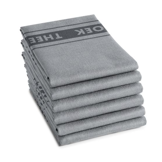 DDDDD Pelle 60 x 65 cm set van 6 theedoeken - Grey