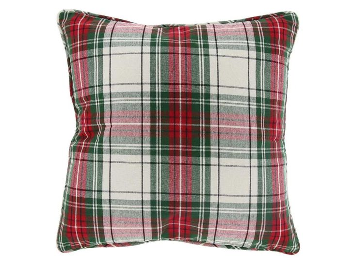 Unique Living Kerst Tartan 45 x 45 cm kussen