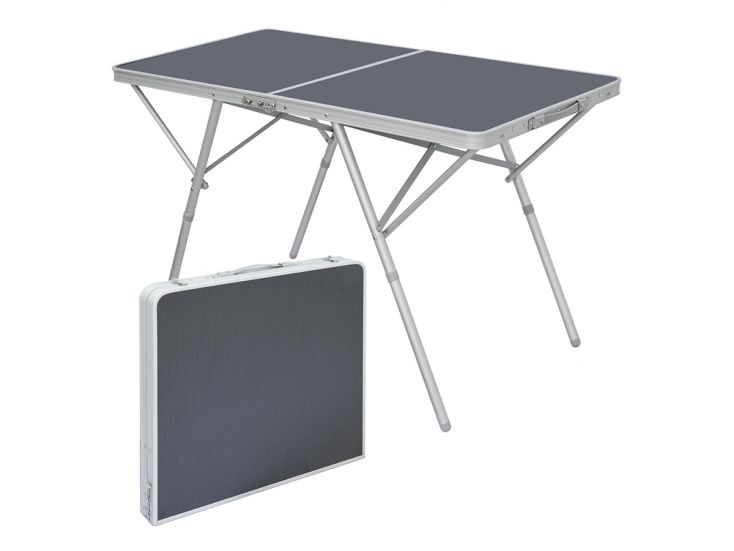 AMANKA 120x60 antraciet aluminium kampeertafel