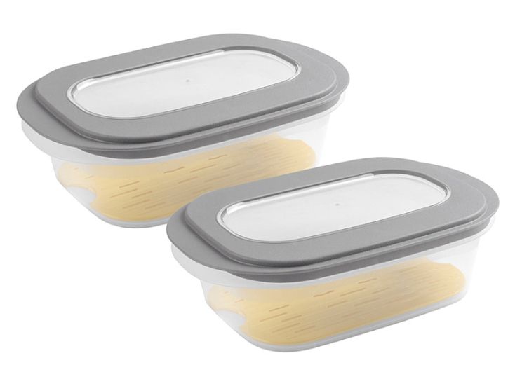 Sunware Sigma home set van 2 kaasdozen met tray - Grey