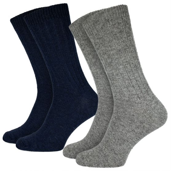 Black Snake Blue/Grey 2-pack alpaca schapenwollen sokken