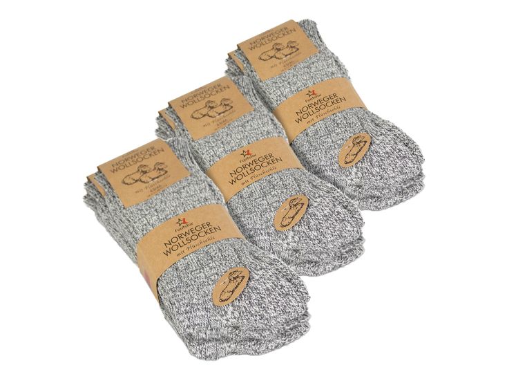 Black Snake Grey 3-Pack Noorse wollen sokken