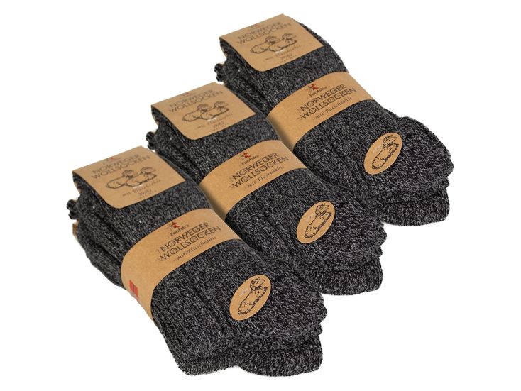 Black Snake Darkgrey 3-Pack Noorse wollen sokken