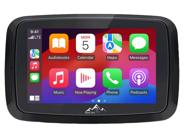 BergGPS 5-inch Motornavigatie met Apple Carplay & Android