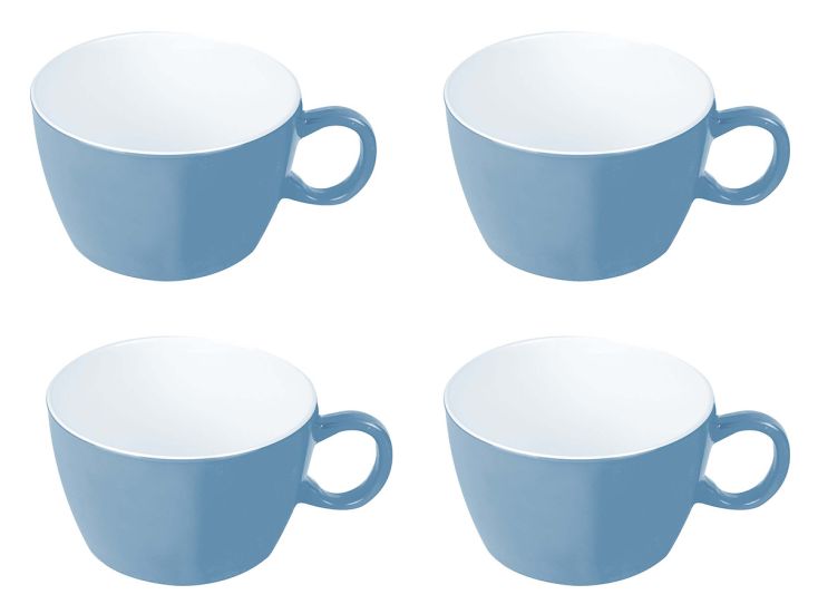 Bo-Camp Two-Tone Blue Set van 4 melamine soepkommen