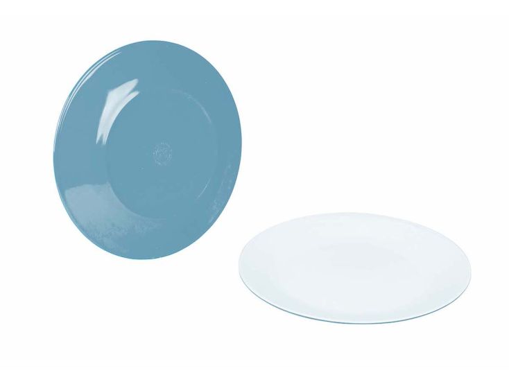 Bo-Camp Two-Tone set van 4 dinerborden - Blue