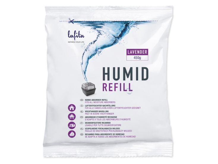 Lafita lavendel 450 gram navulling vochtvanger - 12 stuks