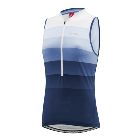 Rainbow mouwloos blauw dames fietsshirt