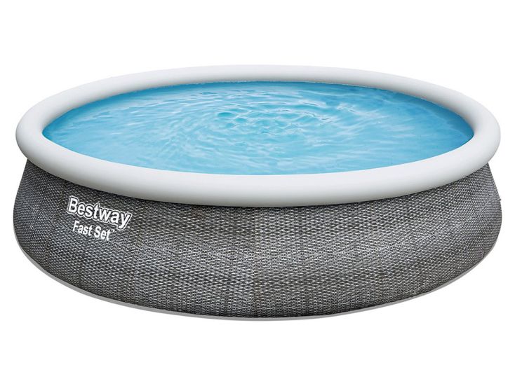 Bestway Fast Set Ø457 cm rotan zwembad met pomp en trap