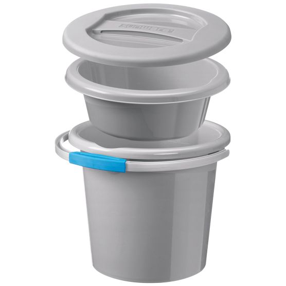 Sunware Water-line 12 liter grijze emmerset