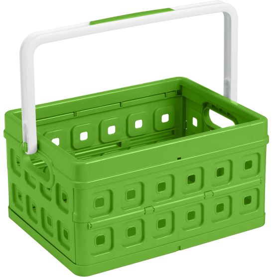 Sunware Square 24 liter vouwkrat met handgreep - Green