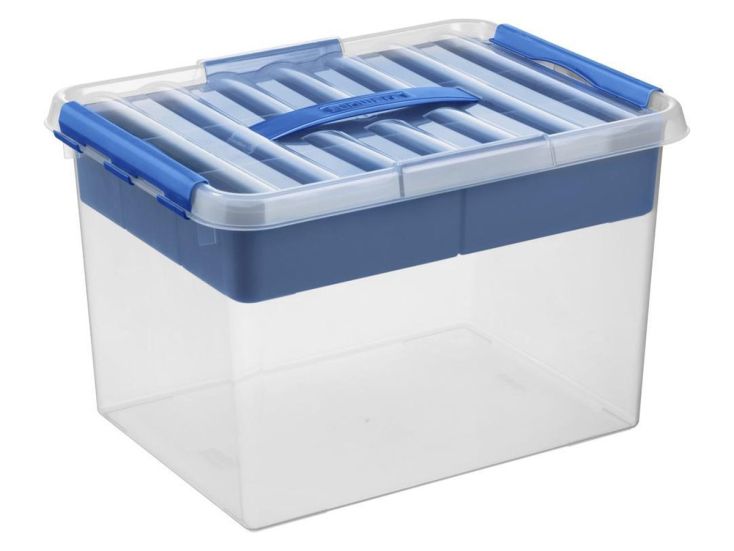 Sunware Q-line 22 liter opbergbox met inzet - Blue