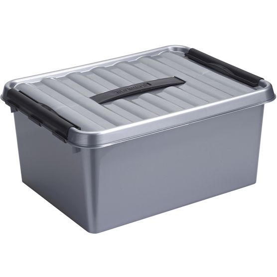 Sunware Q-line 15 liter opbergbox - Metall Black