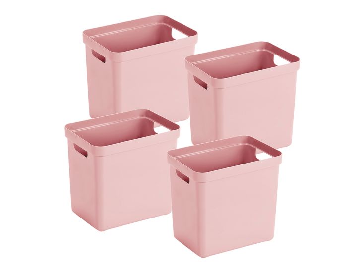 Sunware Sigma home set van 4 25L opbergbox - roze
