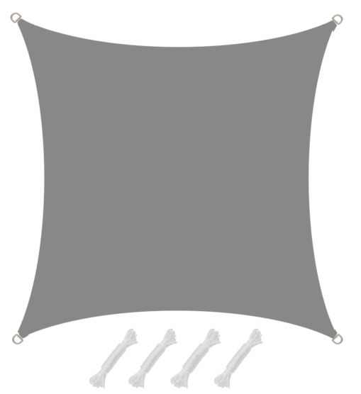AMANKA 3x3m grijs Polyester waterdicht schaduwdoek