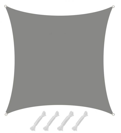 AMANKA 4x4m grijs Polyester waterdicht schaduwdoek