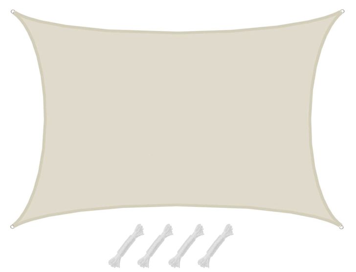 AMANKA 7x5m beige Polyester waterdicht schaduwdoek