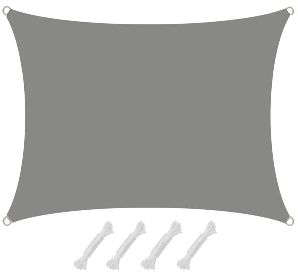 AMANKA 1,5x2m grijs Polyester waterdicht schaduwdoek
