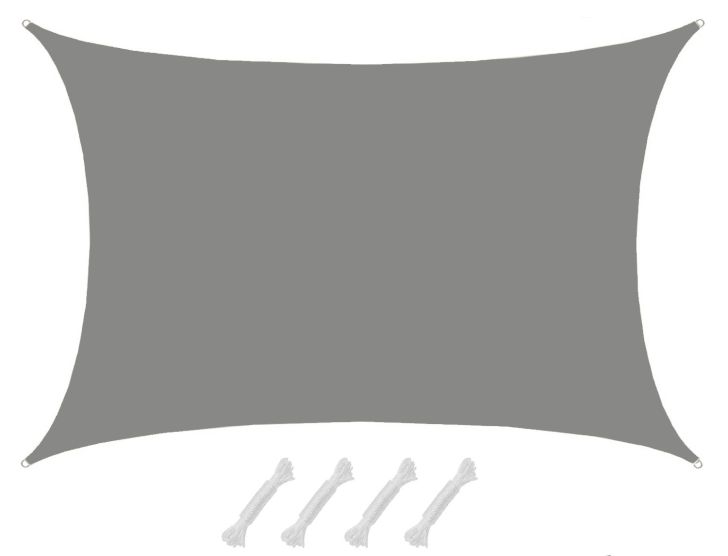 AMANKA 7x5m grijs Polyester waterdicht schaduwdoek