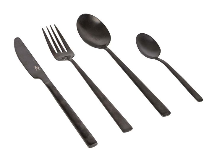 Bo-Camp Industrial Ballona 4-persoons bestekset - Black