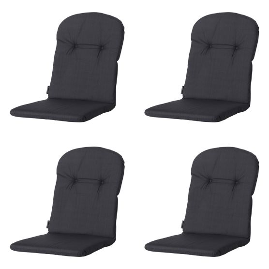 Madison Basic black Kuipstoelkussen - Set van 4