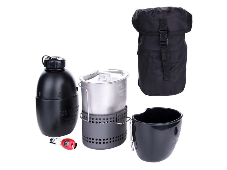 Bushcraft Dragon kooksysteem met waterfles