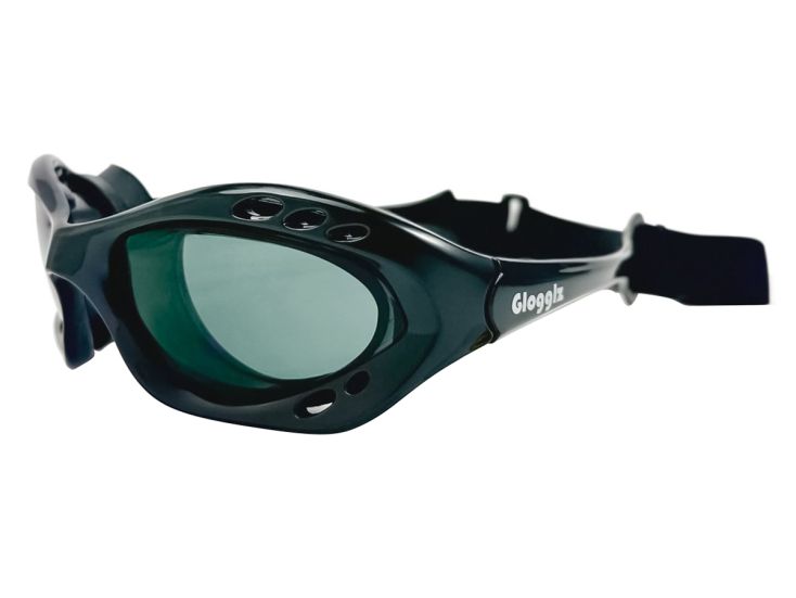 Glogglz Cudaz UV400 watersport duikbril - Black
