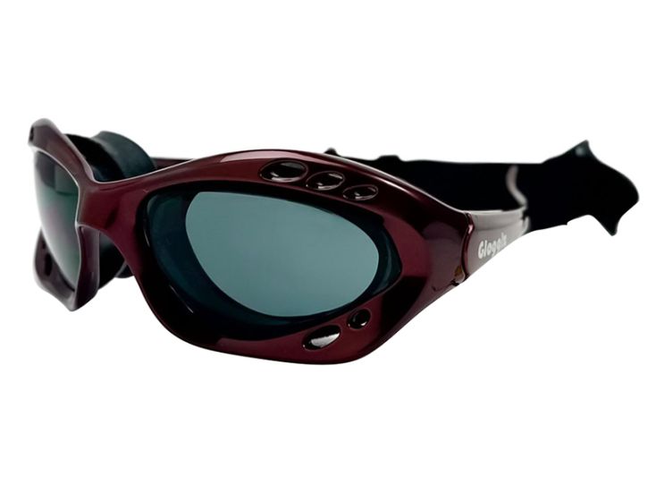 Glogglz Cudaz UV400 watersport duikbril - Red