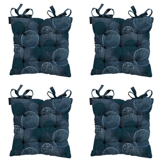 Madison Circle blue Zitkussen - Set van 4