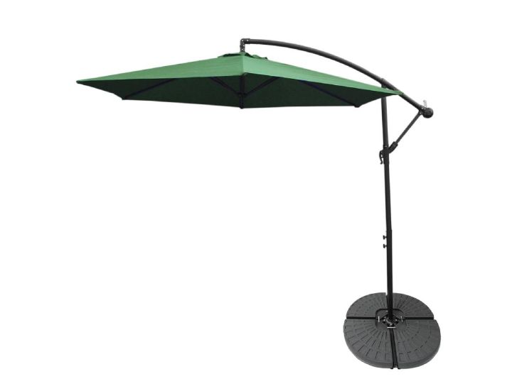 Zweefparasol + Waaiervormige basis - Groen