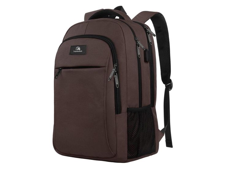 Travelhawk 28 Liter rugzak met USB-poort - Brown