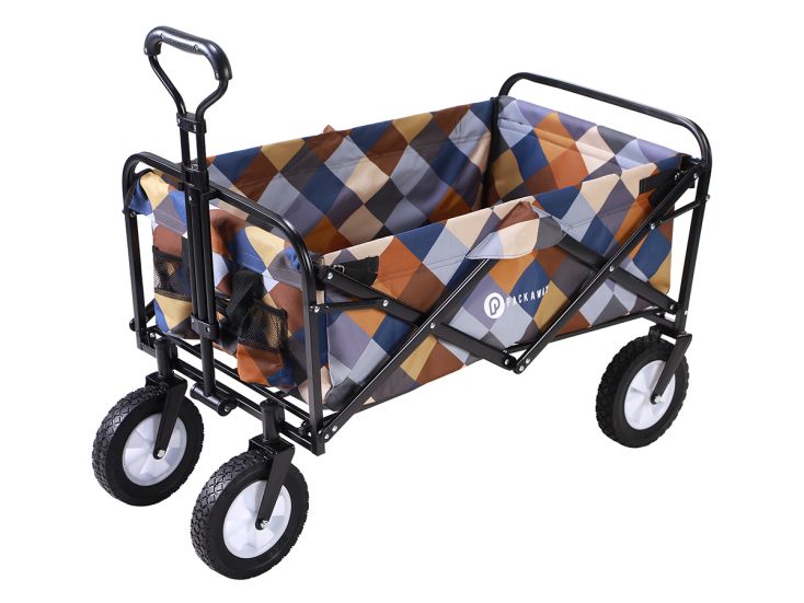 Packaway Opvouwbare polyester bolderkar - Blokken Patroon