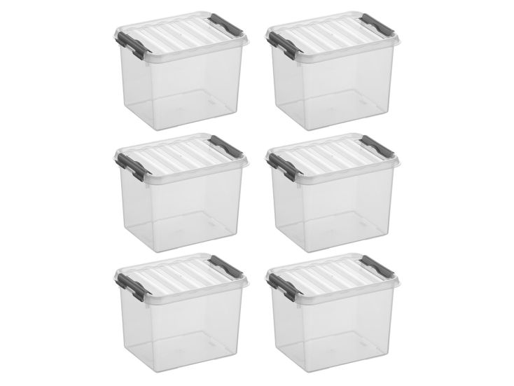 Sunware Q-line 3 liter transparante opbergboxen - 6 stuks