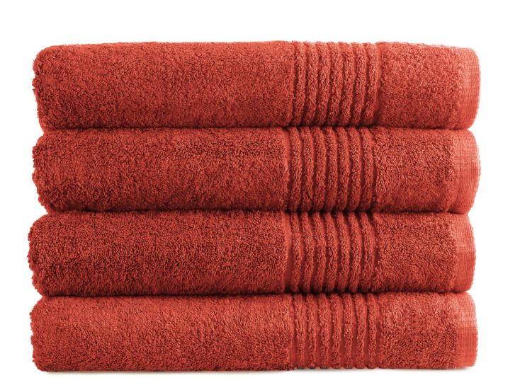 PHLOX Supreme 70 x 140 cm set van 4 handdoeken - terracotta
