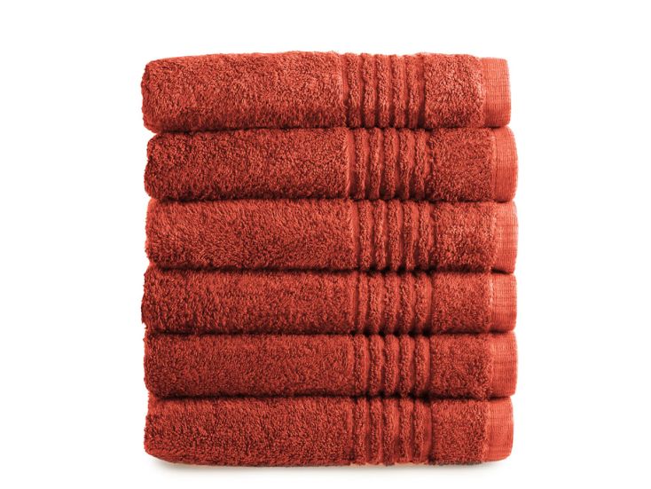 PHLOX Supreme 50 x 100 cm set van 6 handdoek - terracotta