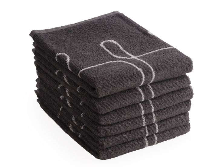 DoubleDry Bestek 50 x 50 cm set van 6 keukendoeken - grijs