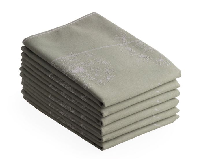 DoubleDry Dandelion 50 x 70 cm set van 6 theedoeken - groen