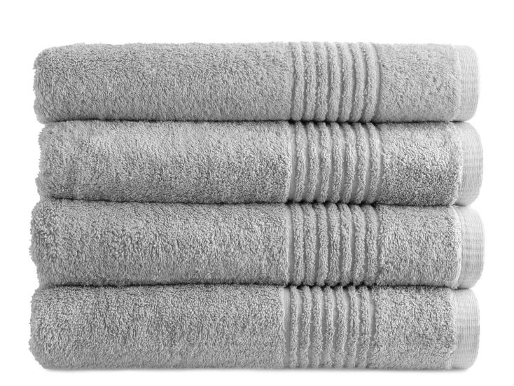 PHLOX Supreme 70 x 140 cm set van 4 handdoeken - licht grijs