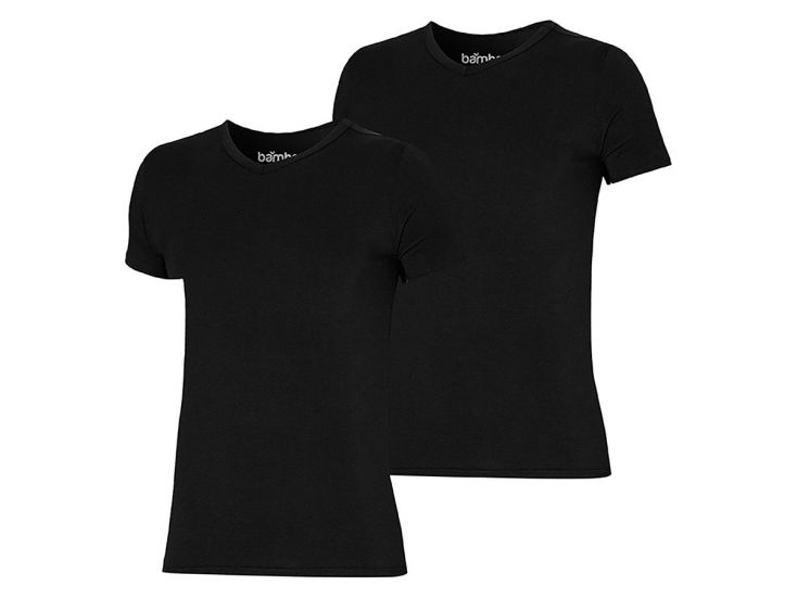 Apollo Bamboo Basic V-Neck Black heren T-shirt