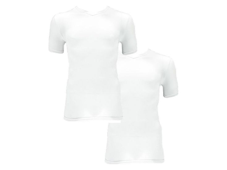 Apollo Bamboo Basic V-Neck White heren T-shirt