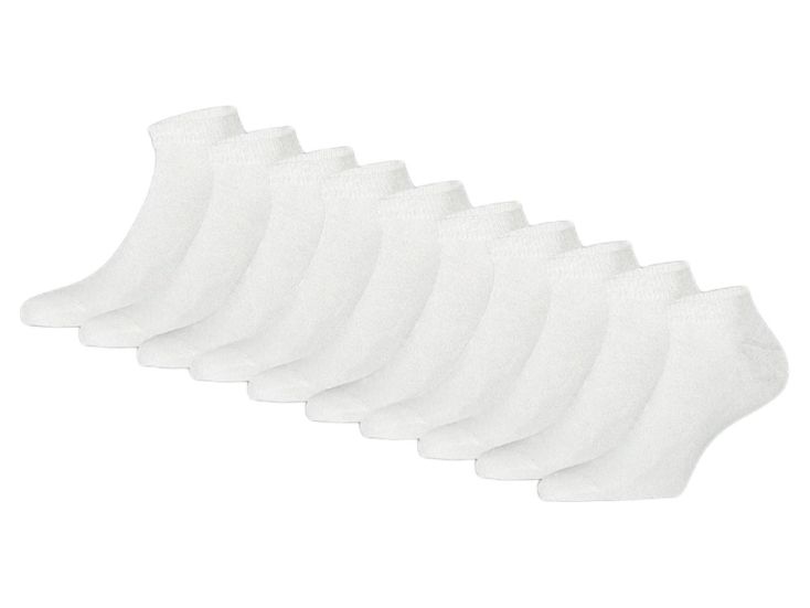 Apollo No Show Sneaker White 10-pack sokken