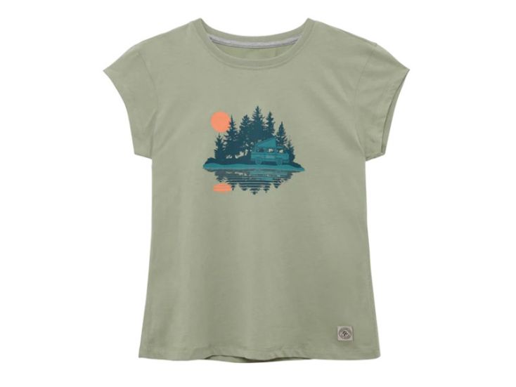 Van One Reflection Fern Green dames T-shirt