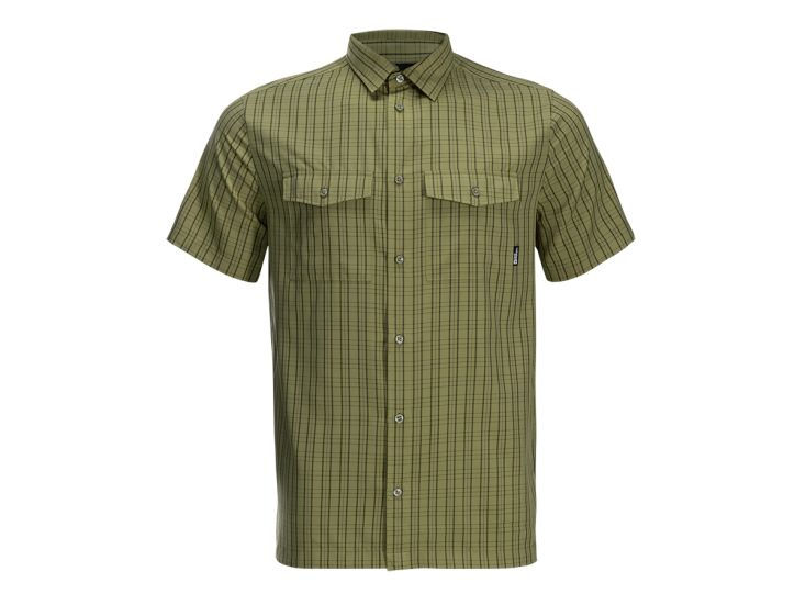 Jack Wolfskin Thompson Bay Leaf Check heren T-shirt