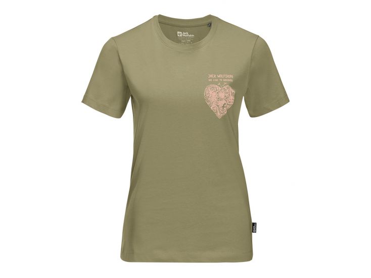 Jack Wolfskin Discover Heart Bay Leaf dames T-shirt
