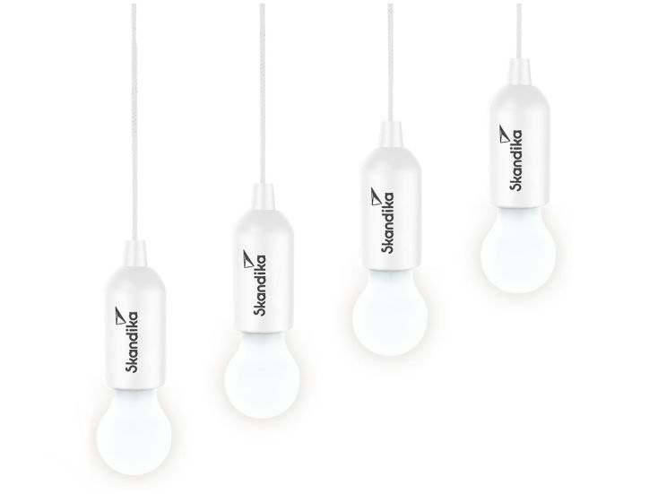 Skandika Narvik LED set van 4 hanglampen - White
