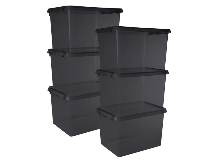 Sunware comfort Line set van 6 22L opbergbox - grijs
