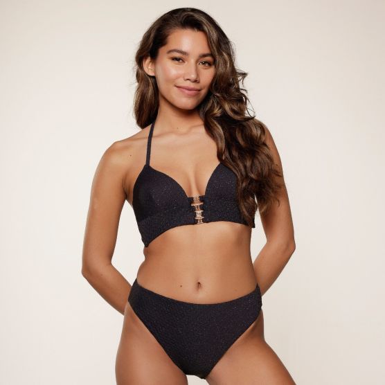 LingaDore 7718 Zwart Triangel voorgevormd bikini set
