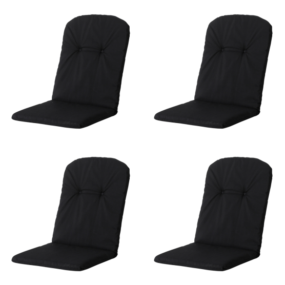Madison Panama black Kuipstoelkussen - Set van 4