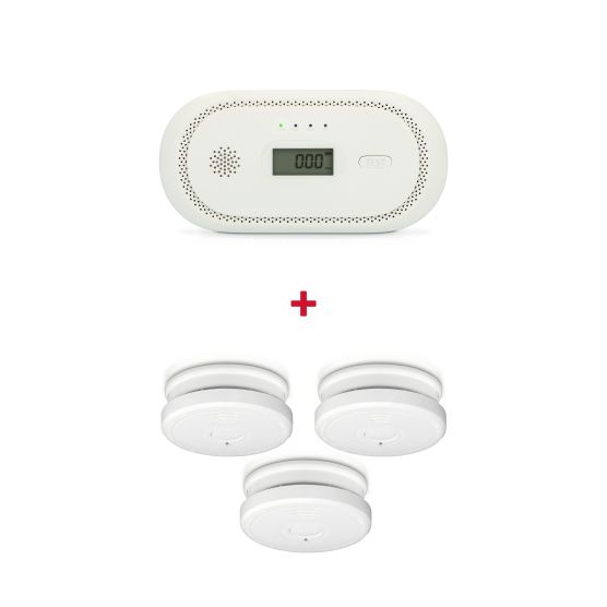 Alecto bundel COA2650 Koolmonoxidemelder en SA20 3X Rookmelders